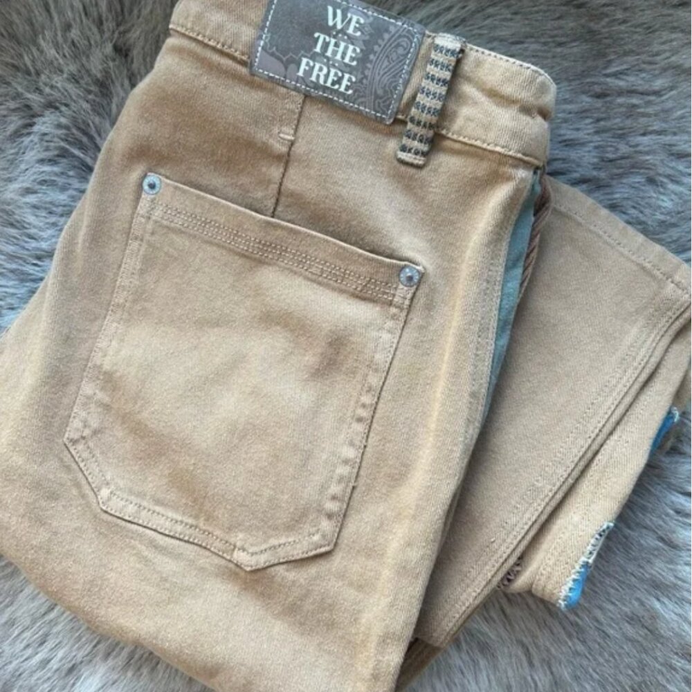 Free People We The Free Patch On You Baggy Straight Jeans Size 28 NWOT - Picture 6 of 9